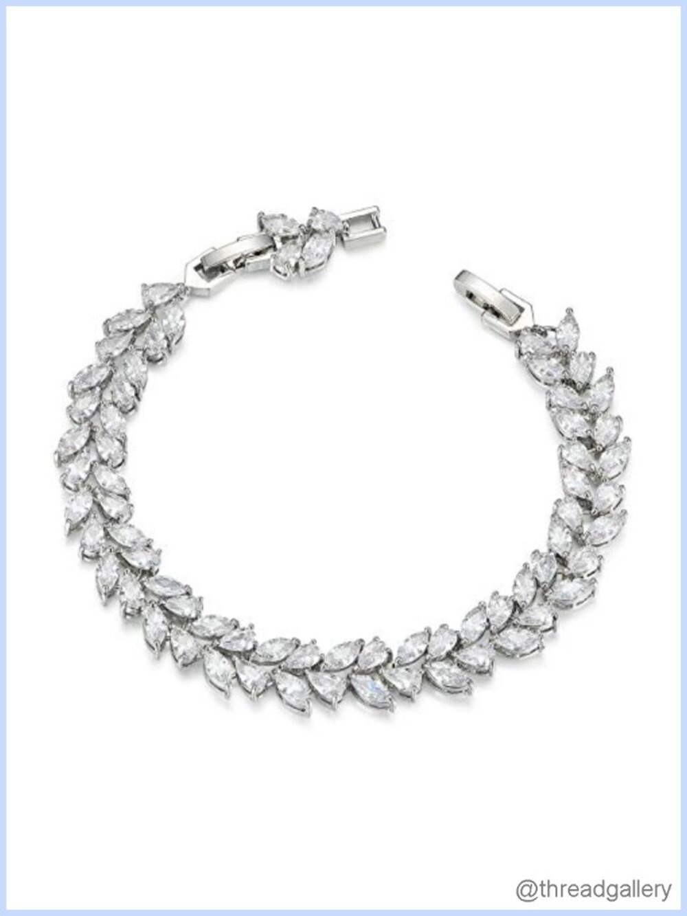 Cubic Zirconia Tennis Bracelet for Women Wedding Bridal Silver Gift